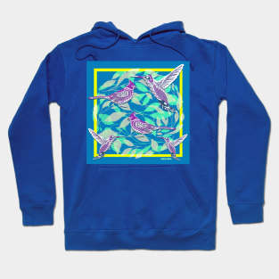 wonderwall of birds in ecopop landscape garden in floral arts Hoodie